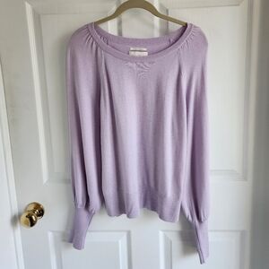 Part Two Cashmere Blend Lightweight Scoopneck Ladies Pullover sz Small Violet